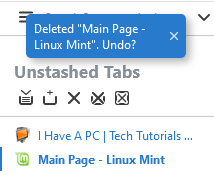 deleting stashed tabs from groups in Tab Stash