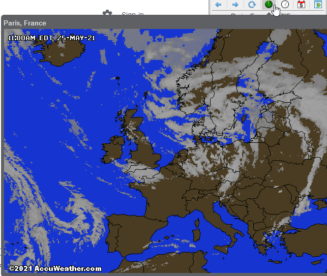 weather map in Forecastfox