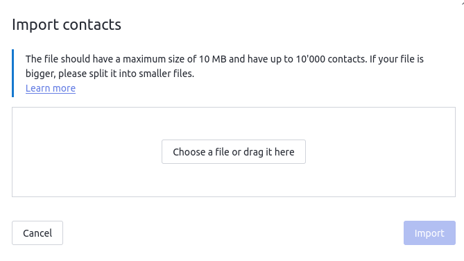 importing contacts to Proton Calendar