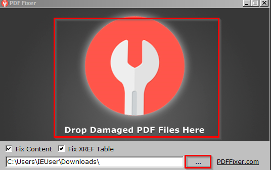 using PDF Fixer