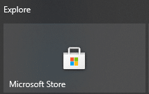 accessing Microsoft Store in Windows 10