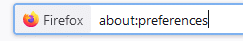 accessing Firefox preferences