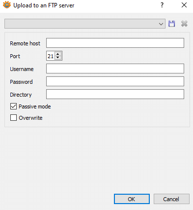 configuring FTP settings in XnConvert for uploading processed images