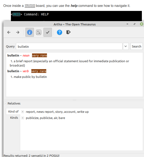 using the Artha hotkeys to highlight words from documents and web pages to look them up