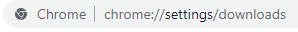 accessing Chrome download settings