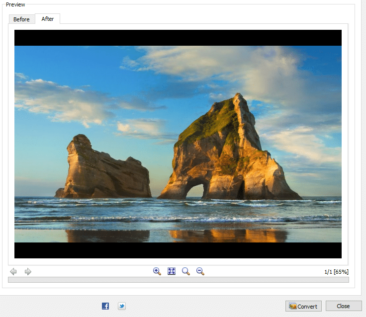 previewing images during editing in XnConvert