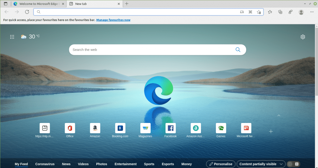 Microsoft Edge in Linux Mint