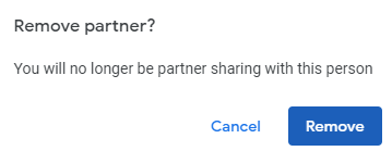 partner removed from google photos