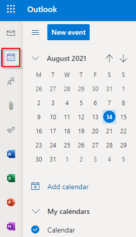 Calendar in Outlook.com