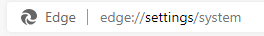 accessing Edge system settings
