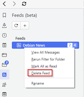deleting feeds