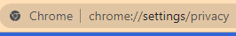 accessing chrome privacy settings