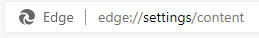 accessing Edge settings