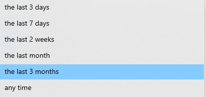 choose the time period from which emails are downloaded