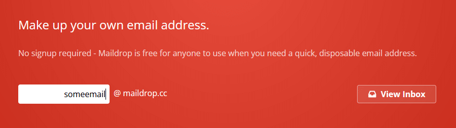 create a disposable email using Maildrop
