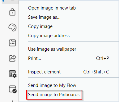 saving images to pinboards