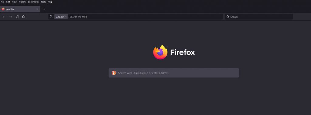 dark theme enabled in Firefox after sunset