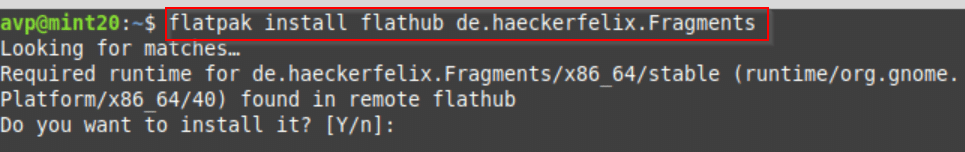 installing fragments in linux mint
