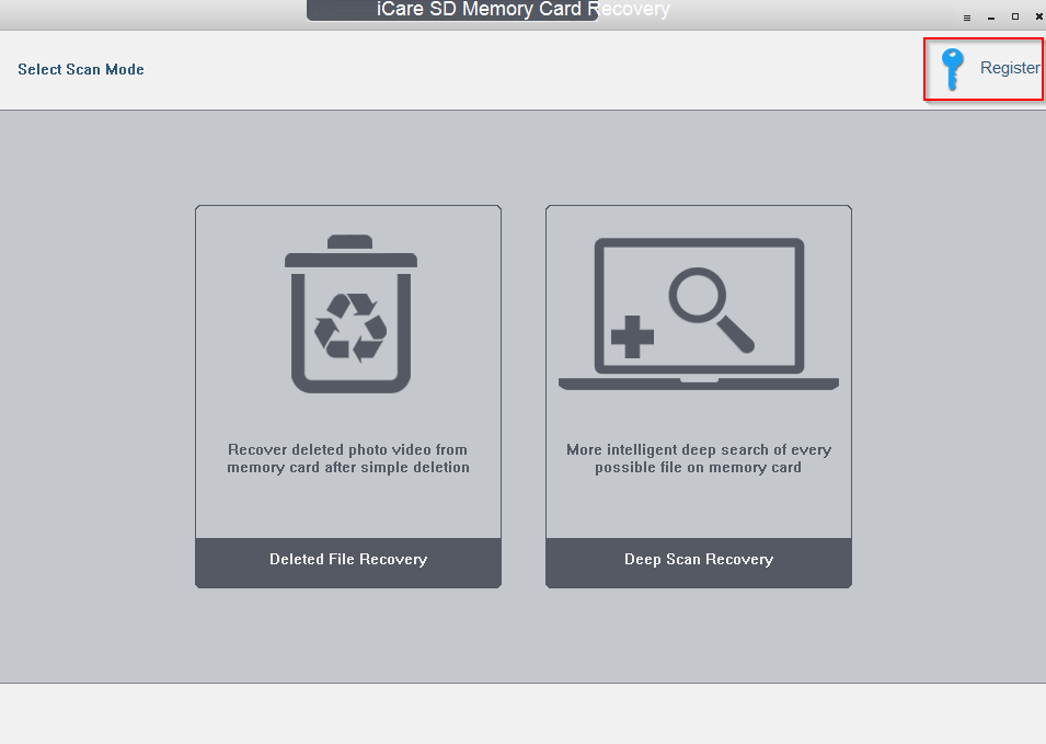 modes of recovery in iCare SD Memory Card Recovery