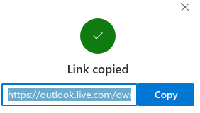 link for the published calendar in outlook.com