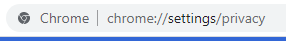 accessing google chrome privacy settings