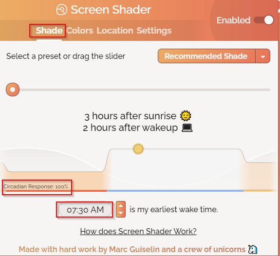 Default shade in Screen Shader