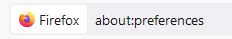 accessing firefox preferences
