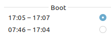 timestamp for system restart on the same day as recorded in Logs