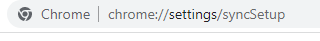 accessing sync settings in Chrome