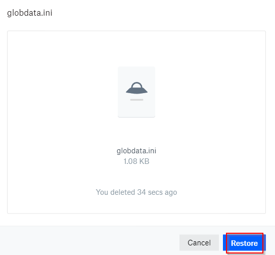 recover deleted files in Dropbox