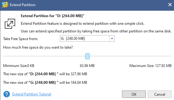 extend partitions