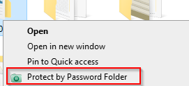 password protect folders through context menu