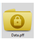 password protected folders have a PFF extension