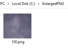 enlarged image in the output folder