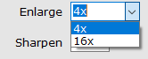enlarge options