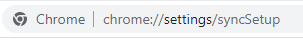Google Chrome sync settings
