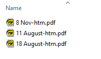 HTML files converted to PDF