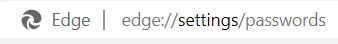 accessing edge password settings