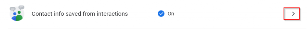 contact info saved in google account from interactions