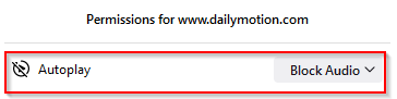 autoplay prompt in Firefox