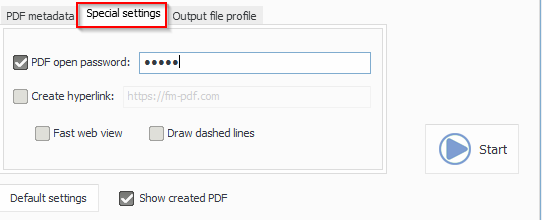 adding a password to the PDF file