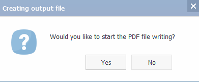 confirm the conversion from images to PDF