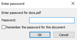 password protected PDF