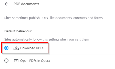 pdf autosave settings in opera browser