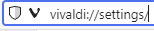 accessing Vivaldi browser settings
