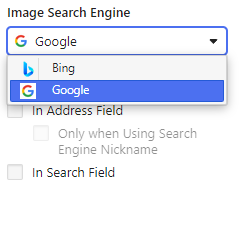 list of available search engines for image searches