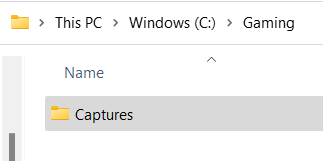 moving the Captures folder to a different location