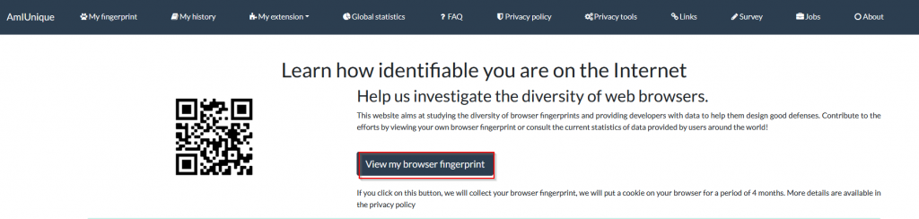 testing for browser fingerprinting 