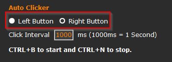 choosing which mouse button to simulate