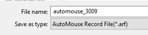 saving mouse recording as an arf file